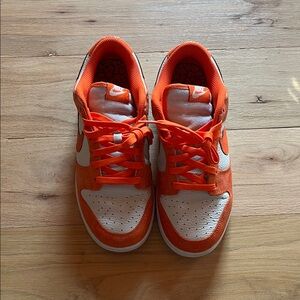 Nike cracked Orange and White dunks Sneakers